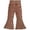 Brown, variant on Toddler Girls School Uniform Pants Knit High Waist Flare Leg Winter Warm For Kids Korean Style Comfortable Stretchy Soft Everyday Outfit Bell Bottom Trousers Casual Retro Size 3-4T