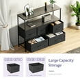 thumbnail image 4 of EDX Dresser TV Stand, Entertainment Center with Fabric Drawers, Media Console Table with Open Shelves for TV up to 45 inch for Bedroom, Living Room, Entryway, Black, 4 of 8