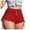 Red, variant on Women’s Casual Summer Button Front Shorts, High Waist Drawstring Side Wide Leg Shorts, Pink/Light Blue/Navy/Red/Khaki, S-XXXL