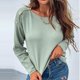 thumbnail image 4 of Blusa de suéter de punto con botones en el hombro y cuello redondo para mujer Fridja ghj987+3958, 4 of 8