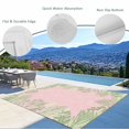 thumbnail image 3 of Pink Leaves Outdoor Rug for Patio/Deck/Porch, Non-Slip Large Area Rug 5 x 7 Ft, Green Summer Botanical Pastoral Indoor Outdoor Rugs Washable Area Rugs, Reversible Camping Rug Carpet Runner, 3 of 8