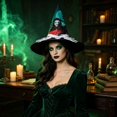 thumbnail image 7 of Fllostpr Halloween 14x15" Adult Prom Dress Up Witch Hat, Light Comfortable Decor for Party Masquerade Stage Performance, 7 of 7
