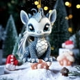 thumbnail image 1 of pstuiky Lindo colgante acrílico azul y blanco para decoración navideña del hogar, ideal para el árbol de Navidad., 1 of 5