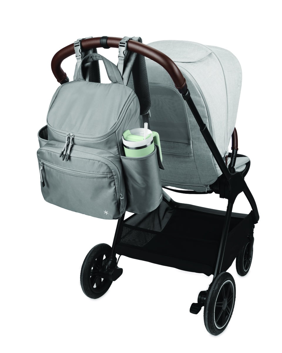 Skip Hop Forma Next Diaper Backpack, Grey, Water-Repellent, Multi-Pocket, Travel Ready