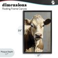 thumbnail image 4 of Stupell Industries Rustic Lodge Farmhouse Cow with Gentle Gaze Black Floating Frame Canvas Art, 17 x 25, by Creative Studio, 4 of 8