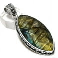 thumbnail image 2 of Natural Labradorite Gemstone Handmade 925 Sterling Silver Pendant 2.64", 2 of 2