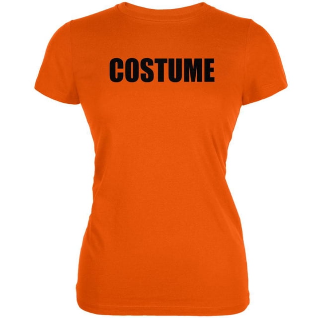 Costume d'Halloween Costume Orange Juniors T-Shirt Doux