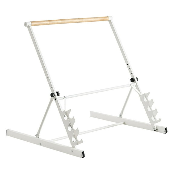 KFFKFF 3 ft Freestanding Portable Ballet Barre, Foldable Home Fitness Equipment for Stretching, Strength Training, and Cardio, Adjustable to 4 Height Levels