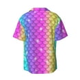 thumbnail image 2 of Wukai Rainbow Scales2 Men's Casual Short-Sleeve Button Down Shirt - Lightweight Summer Dress Shirt for Daily Wear-3X-Large, 2 of 7