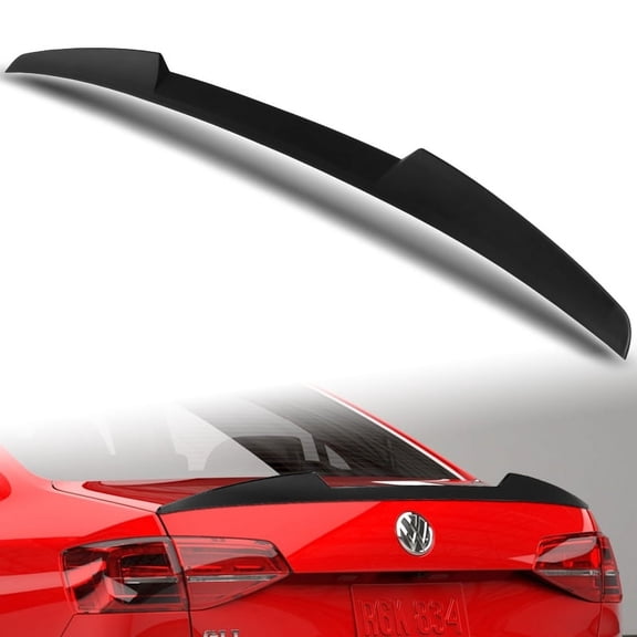 W-Power For 2011-2018 Volkswagen VW Jetta MK6 Matt Black V-Style Trunk Spoiler Wing