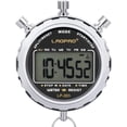 thumbnail image 1 of Cronómetro digital, temporizador de precisión de 1/100 segundos a prueba de agua, reloj despertador de bolsillo con pantalla LCD grande para entrenadores deportivos de fútbol..., 1 of 5