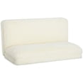 thumbnail image 2 of HOMCOM Contemporary Bean Bag Floor Sofa Bed, Plush Wide Folding Floor Mattress, Foam Filling Wall Couch Sleeper, Cream White, 2 of 9