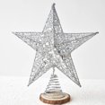 thumbnail image 1 of Christmas Tree Topper Star Tree-top Star Christmas Tree Decoration Indoor Home Decor (Silver), 1 of 4