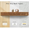 thumbnail image 3 of 60" Rustic Wood Fireplace Mantel | Wall-Mounted & Floating Shelf for Home Decor, 3 of 6