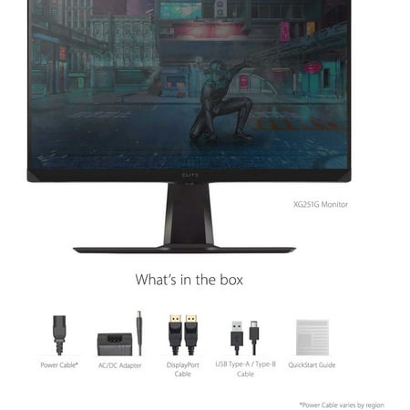 ViewSonic - Elite 24.5 LCD FHD Monitor with HDR (DisplayPort USB, HDMI) - Black