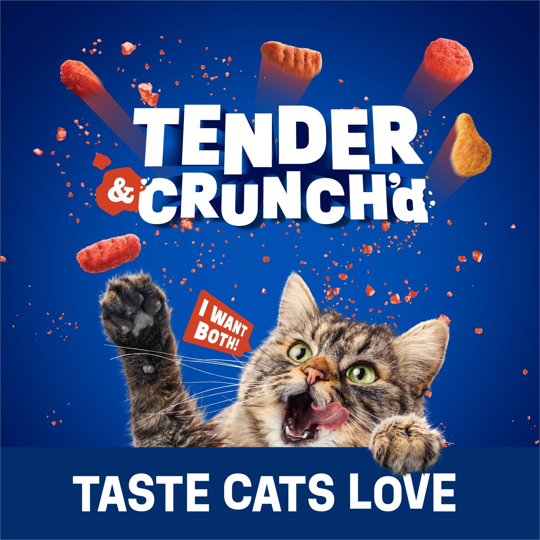Purina Friskies Tender and Crunch'd With Flavors of Chicken, Beef, Carrots and Green Beans Dry Cat Food, 16 lb Bag