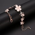 thumbnail image 4 of Boucles d'Oreilles Chaîne Fleur Strass Bracelet Femmes Bijoux, 4 of 5