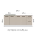 thumbnail image 3 of Kit de Cocina MADESA 2 Muebles 3 Cajones 4 Puertas Blanco/Crema Agata, 3 of 5