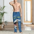thumbnail image 2 of Mens Pajama Pants, Great White Shark Soft Sleep & Lounge Pants for Men, Cuteness Casual PJ Bottoms Pants with Pockets, 2 of 7