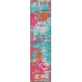 thumbnail image 2 of Rugs.com Azalea Collection Rug – 8 Ft Runner Turquoise Medium Rug Perfect For Hallways, Entryways, 2 of 8
