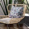 thumbnail image 7 of Glory of Flowers Peacock Throw Pillow with Removable Cover in Purple Blue Gray 16x16, 7 of 7