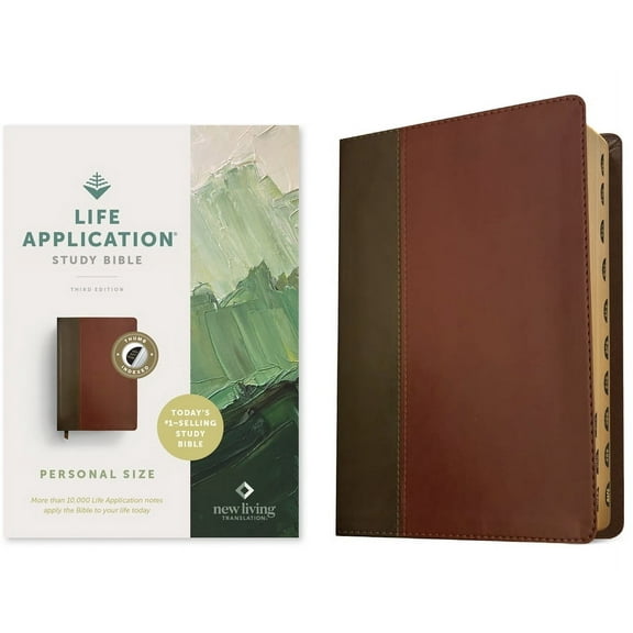 NLT Life Application Study Bible, Third Edition, Personal Size (Leatherlike, Brown/Mahogany, Indexed, Red Letter), (Hardcover)