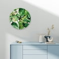 thumbnail image 4 of Chilfamy Leaves Plant Watercolor Theme 10-Inch Round Wooden Wall Clock for Living Rooms, Kitchens, Dorms - Practical Everyday Gift 10x10in, 4 of 8