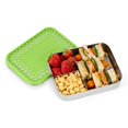 thumbnail image 2 of Lonchera LunchBots Large Trio de acero inoxidable, color verde, 2 of 9