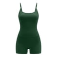 thumbnail image 5 of LangJing Womens Workout Sets 2 Piece Seamless Sports Cami Tops High Waist Biker Yoga Shorts Sets Gym Workout Activewear Matching Set Green,M, 5 of 7