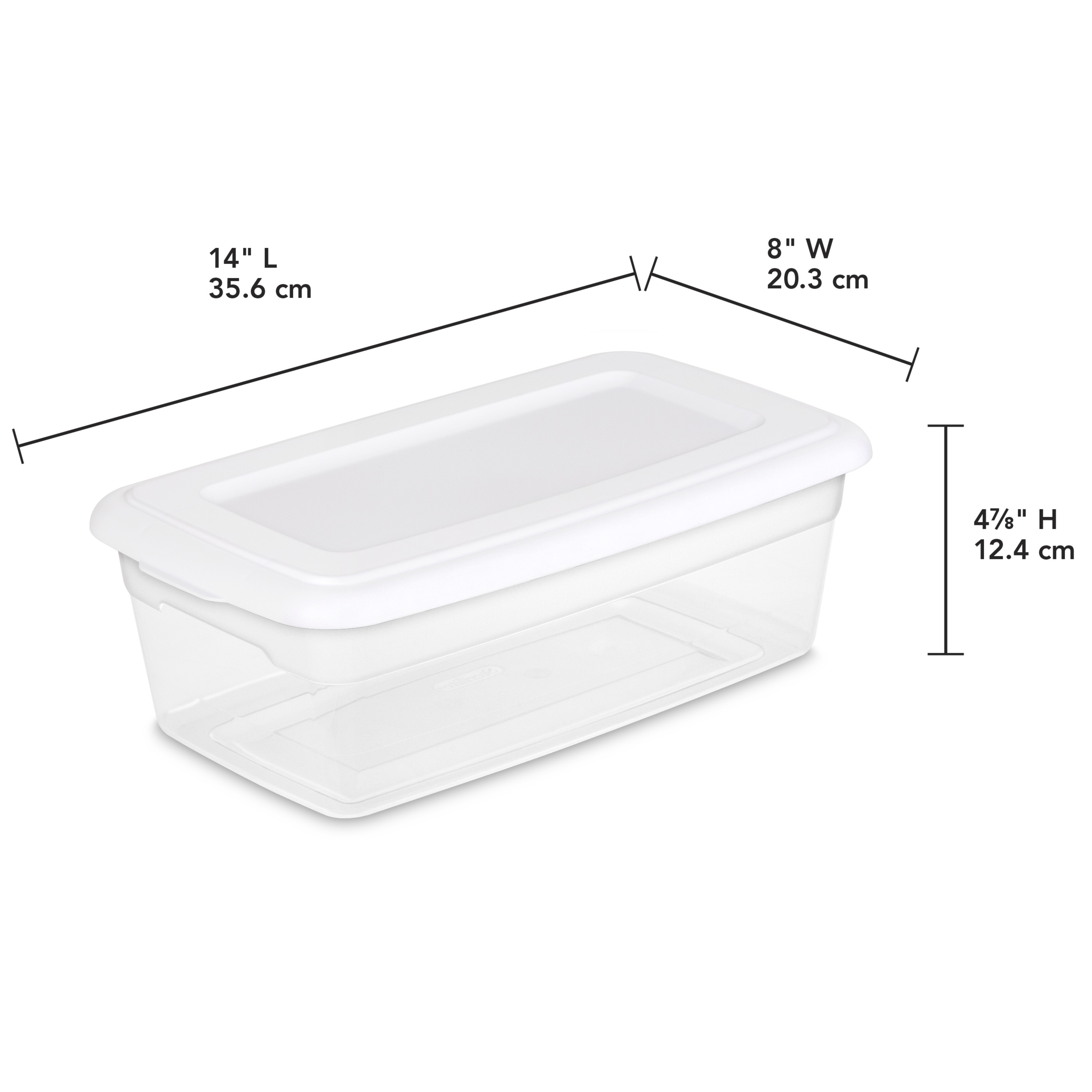 Sterilite 36 PACK Storage Box 6 Quart Container Case Clear Stackable