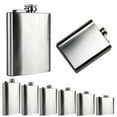 thumbnail image 2 of Portable 4 5 6 7 8 10 Oz Stainless Steel Hip Liquor Whiskey Alcohol Flask Cap-10 Oz, 2 of 8