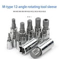 Socket Adapter 10Pcs 12 Point Triple Square Spline Bit Socket Set for ...