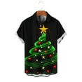 thumbnail image 5 of Stamzod Mens Short Sleeve Button Down Shirts Casual Hawaiian Christmas Shirt Plus Size Holiday Xmas Summer Shirts for Men Green Q M, 5 of 5