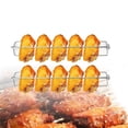thumbnail image 5 of 2 rieles de ala de pollo, rieles de ala de sujeción para asar alitas de pollo, tenedor para barbacoa de ala de pollo, rieles de ala para alitas de pollo, 5 of 5