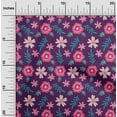 thumbnail image 1 of oneOone Cotton Poplin Fabric Leaves & Floral Artistic Print Sewing Fabric BTY 42 Inch Wide, 1 of 4