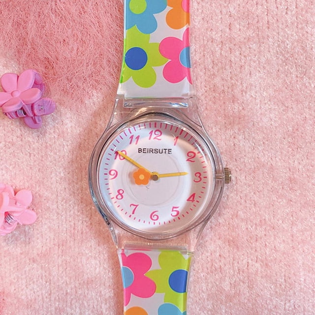 Color Small Flower Watch Female Middle School Students Fashion Heart Girls Candy Cute Korean Style
