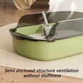 thumbnail image 3 of Cat Litter Box Large Capacity Semi-closed Plastic Anti-Splash Cats Toilet Bedpan Big Oversized Cat Tray Bedpan Cat Toilet Bowl, 3 of 9