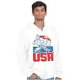 thumbnail image 4 of Street Fighter American Guile USA Men Big & Tall Zip Hoodie Brisco Brands 5X, 4 of 5
