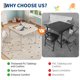 thumbnail image 4 of Mesa y sillas plegables para niños con tapicería de cuerina y estructura metálica duradera, set de actividades infantil multiusos portátil para comer, manualidades o aprender, ahorra espacio, 4 of 8