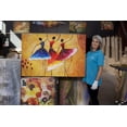 thumbnail image 4 of Startonight Canvas Wall Art Abstract - Abstract Dancers Red Blue Painting - Large Framed 32" x 48", 4 of 6