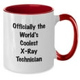 thumbnail image 2 of X-Ray Technician Gifts from Family - 'Officially The World's Coolest X-ray Technician' Two Tone Coffee Mug for X-Ray Technicians Men, Funny Christmas Unique Gifts, 2 of 4