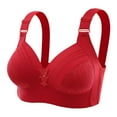 thumbnail image 2 of Azrian Women's Plus Size Seamless Comfy Bra,Woman's Fashion Plus Size Wire Free Comfortable Push Up Bra Underwear XXXXL Size,Red on Sales, 2 of 6