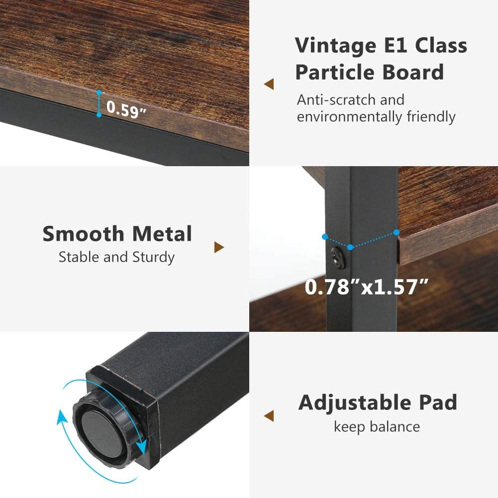 Buy Tribesigns 67 Inches Large Computer Desk with Storage Shelves