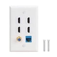 thumbnail image 2 of 4 HDMI Keystone Placa de Pared, IQIAN 1 - Cat6 Ethernet 1 - Cable Coax, 2 of 2