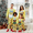 Yellow, variant on Family Christmas Matching Pajamas for Men 2 Piece Long Sleeve Top and Pants Sets with Christmas Socks Men L