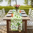 thumbnail image 4 of Table Runners 90 Inches Long Dress Scarves, St. Patrick's Day Farmhouse Coffee/Dining/Kitchen Table Runner for Living Room, Lucky Cat Shamrock Grasses Trees 13x90 Inch, 4 of 9