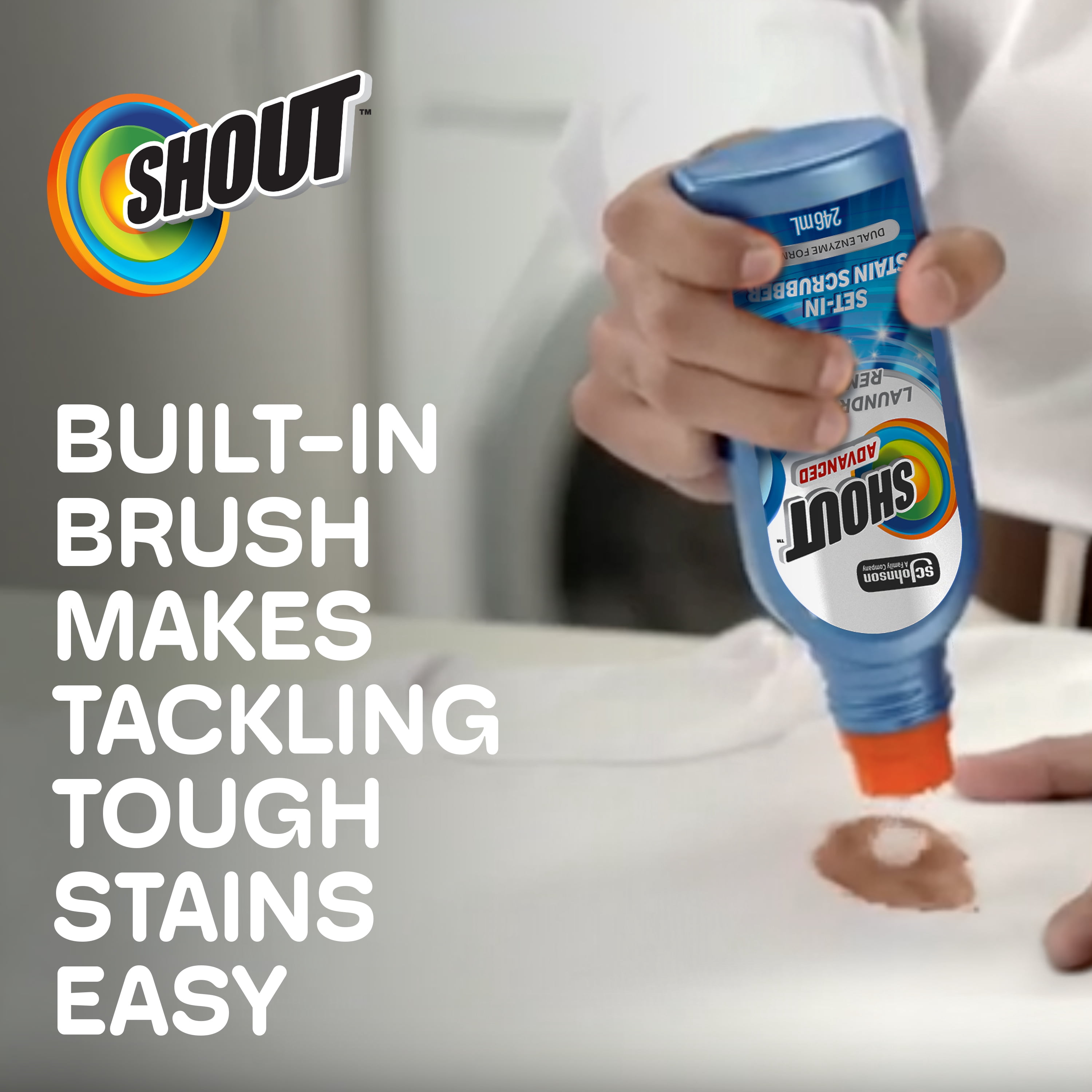 (4 pack) Shout Advanced Ultra Concentrated Gel Brush, 8.7 fl Ounce
