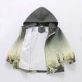 thumbnail image 6 of Boys Rain Jacket Kid Lightweight Windbreaker Jacket Gradient Waterproof Hooded Raincoat Outdoor Full Zip Coats for Boys Girls, 6 of 8