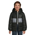 thumbnail image 2 of Weather Tamer Boys Hooded Long Sleeve Colorblock Winter Puffer Coat, Sizes 4-16, 2 of 5