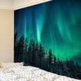 thumbnail image 3 of Forest Wall Tapestry for Bedroom Aesthetic, Nature Outer Space Galaxy Starry Night Tapestry Wall Hanging, Green Landscape Ceiling Backdrop Decor Tapestries for Living Room Dorm, 3 of 9